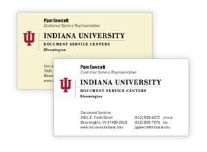 Business cards example